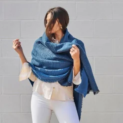 Studio Variously Macaroon Merino Wool Throw Blanket - Midnight Home Goods 21 Studio Variously Macaroon Merino Wool Throw Blanket - Midnight Home Goods