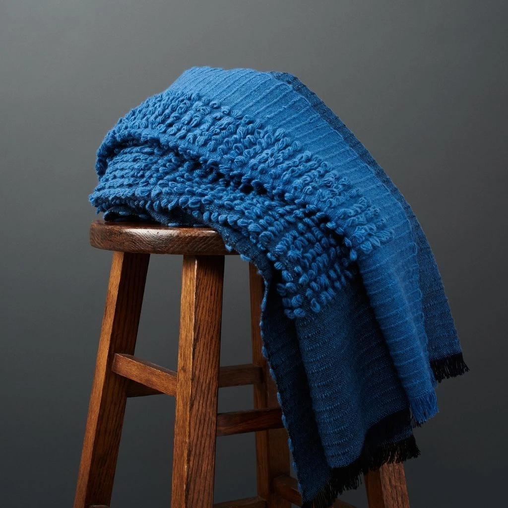 Studio Variously Macaroon Merino Wool Throw Blanket - Midnight Home Goods 10 Studio Variously Macaroon Merino Wool Throw Blanket - Midnight Home Goods