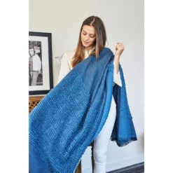 Studio Variously Macaroon Merino Wool Throw Blanket - Midnight Home Goods 18 Studio Variously Macaroon Merino Wool Throw Blanket - Midnight Home Goods