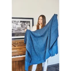 Studio Variously Macaroon Merino Wool Throw Blanket - Midnight Home Goods 19 Studio Variously Macaroon Merino Wool Throw Blanket - Midnight Home Goods