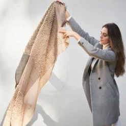 Studio Variously Home Goods Macaroon Merino Wool Throw Blanket