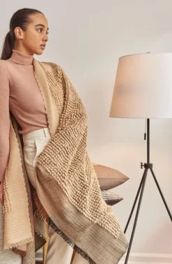 Studio Variously Home Goods Macaroon Merino Wool Throw Blanket