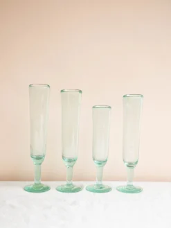 Magda Made Best Sellers Recycled Glass Champagne Flutes