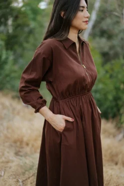 Mien Clothing Maison Midi Dress - Hickory