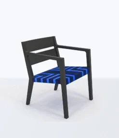 Masaya & Co. Managua Arm Chair - Midnight Blue Pattern Furniture