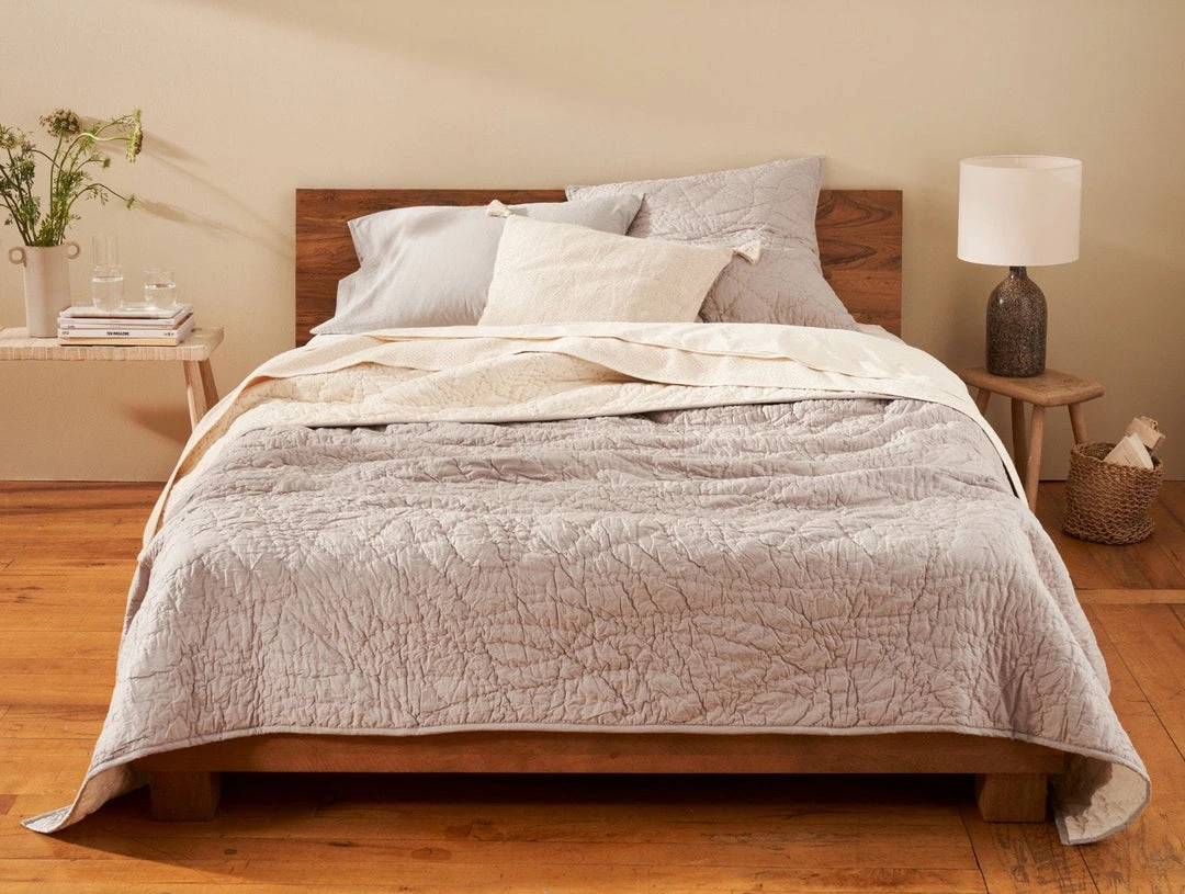 Coyuchi Manzanita Euro Sham - Pewter Home Goods 4 Coyuchi Manzanita Euro Sham - Pewter Home Goods