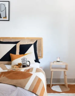 Leah Singh Marianne Square Wool Throw Pillow Cover - Black Home Goods