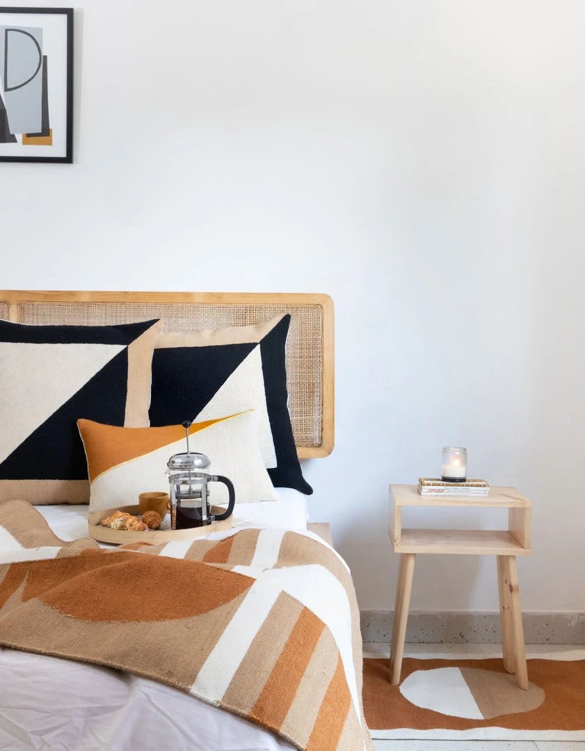 Leah Singh Marianne Square Wool Throw Pillow Cover - Black Home Goods 4 Leah Singh Marianne Square Wool Throw Pillow Cover - Black Home Goods