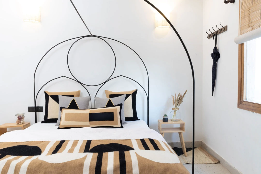 Leah Singh Home Goods Marianne Wool Lumbar Pillow Cover - Black 4 Leah Singh Home Goods Marianne Wool Lumbar Pillow Cover - Black