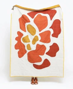 Anchal Marigold Bloom Throw Quilt