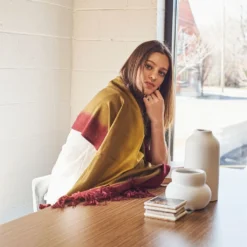 Studio Variously Marigold Merino Blanket Home Goods