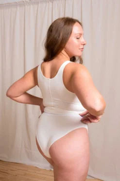 Mary Young Ryder Bamboo Crop Top - Cream Sustainable Materials