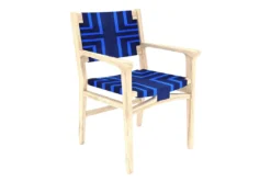 Masaya & Co. Chontales Arm Chair - Midnight Blue Pattern