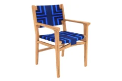 Masaya & Co. Chontales Arm Chair - Midnight Blue Pattern