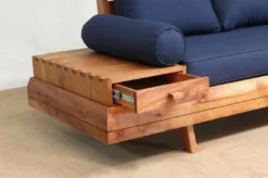 Masaya & Co. Floating Love Seat - Navy Blue Living Room