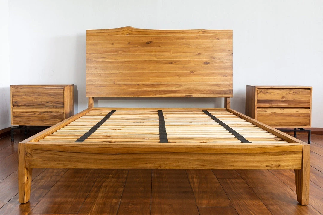 Masaya & Co. Gavilana Live Edge Teak Bed Furniture 7 Masaya & Co. Gavilana Live Edge Teak Bed Furniture