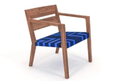 Masaya & Co. Managua Arm Chair - Midnight Blue Pattern Furniture