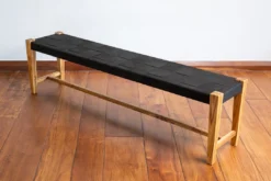 Masaya & Co. Furniture Masaya Leather Bench - Black