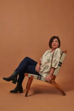 Masaya & Co. Furniture Masaya Manila Lounge Chair - Midnight Blue