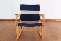 Masaya & Co. Masaya Rocking Chair - Navy + White