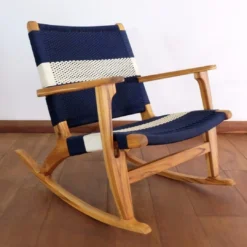 Masaya & Co. Masaya Rocking Chair - Navy + White