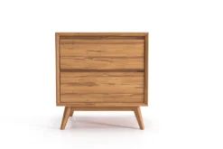 Masaya & Co. Mid Century Two Drawer Side Table / Nightstand