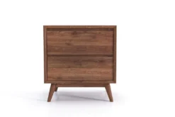 Masaya & Co. Mid Century Two Drawer Side Table / Nightstand