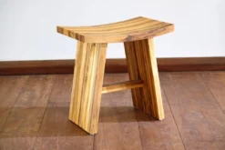 Masaya & Co. Handcrafted Zapatera Teak Shower Stool 13 Masaya & Co. Handcrafted Zapatera Teak Shower Stool