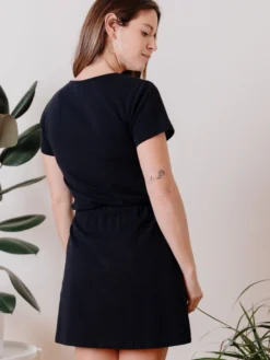 Mata Traders Abby Black Drawstring Dress