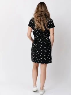 Mata Traders Abby Onyx Eyes Drawstring Dress