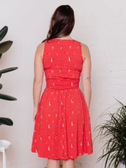 Mata Traders Asheville Red Swimmers Dress