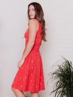 Mata Traders Asheville Red Swimmers Dress