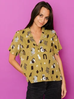 Mata Traders Clothing Olive Curios Camp Shirt