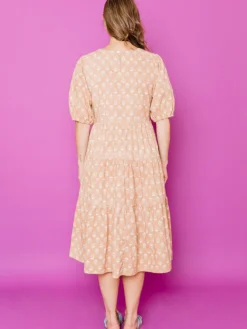 Mata Traders Clothing Catherine Wheat Blossom Tiered Maxi Dress