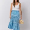Mata Traders Danielle Cornflower Blossom Tiered Skirt