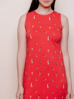 Mata Traders Julia Red Swimmers Shift Dress Clothing