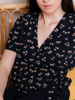 Mata Traders Marley Camels Boxy Wrap Top