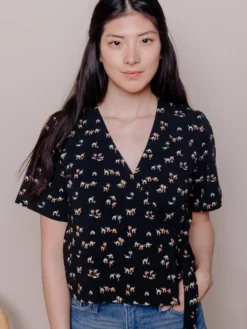 Mata Traders Marley Camels Boxy Wrap Top