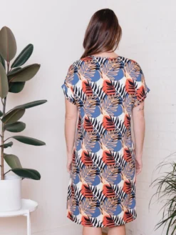 Mata Traders Clothing Montrose Layered Palms Tie Dress