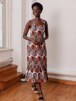 Mata Traders Fair Trade Opal Layered Palms Dress