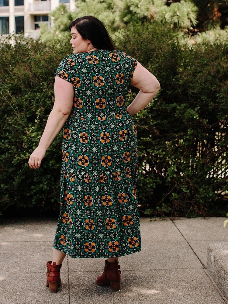 Mata Traders Tiered Teal Tile Jersey Dress Best Sellers 8 Mata Traders Tiered Teal Tile Jersey Dress Best Sellers