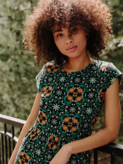 Mata Traders Tiered Teal Tile Jersey Dress Best Sellers 10 Mata Traders Tiered Teal Tile Jersey Dress Best Sellers