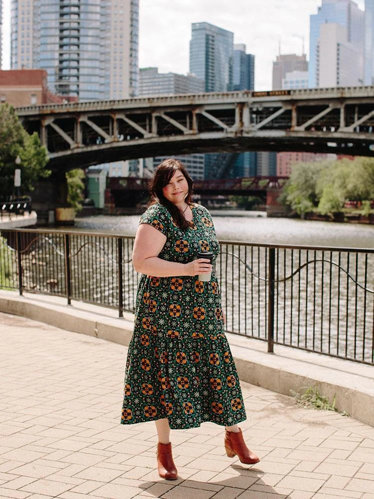 Mata Traders Tiered Teal Tile Jersey Dress Best Sellers 6 Mata Traders Tiered Teal Tile Jersey Dress Best Sellers