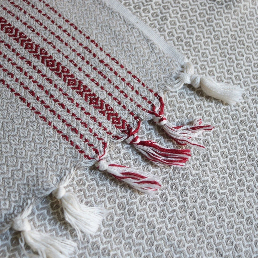 Anatolico Throw Blankets Matia Turkish Blanket / Scarf - Beige 6 Anatolico Throw Blankets Matia Turkish Blanket / Scarf - Beige