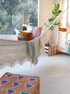 Leah Singh Maya Ochre Pouf