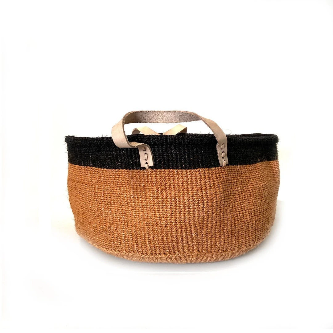 Mbare Home Goods Floor Basket With Leather Handles 6 Mbare Home Goods Floor Basket With Leather Handles