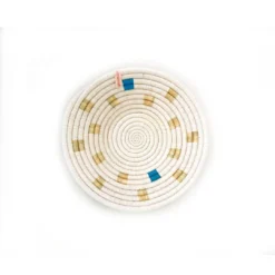 Mbare Home Goods Ikiba Small Wall Basket - Blue Squares