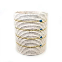 Mbare Ikiba Storage Basket - Blue Squares