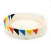 Mbare Handcrafted Inyabu Basket Tray - Colorful Triangles 2 Mbare Handcrafted Inyabu Basket Tray - Colorful Triangles