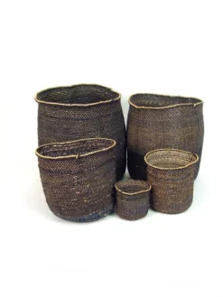 Mbare Best Sellers Iringa Baskets - Light Black 12 Mbare Best Sellers Iringa Baskets - Light Black
